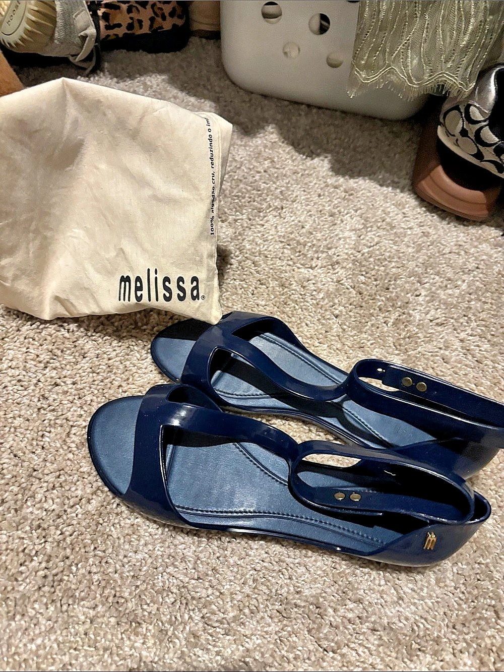 Melissa Possession Jelly Sandals Blue Strappy Sandal